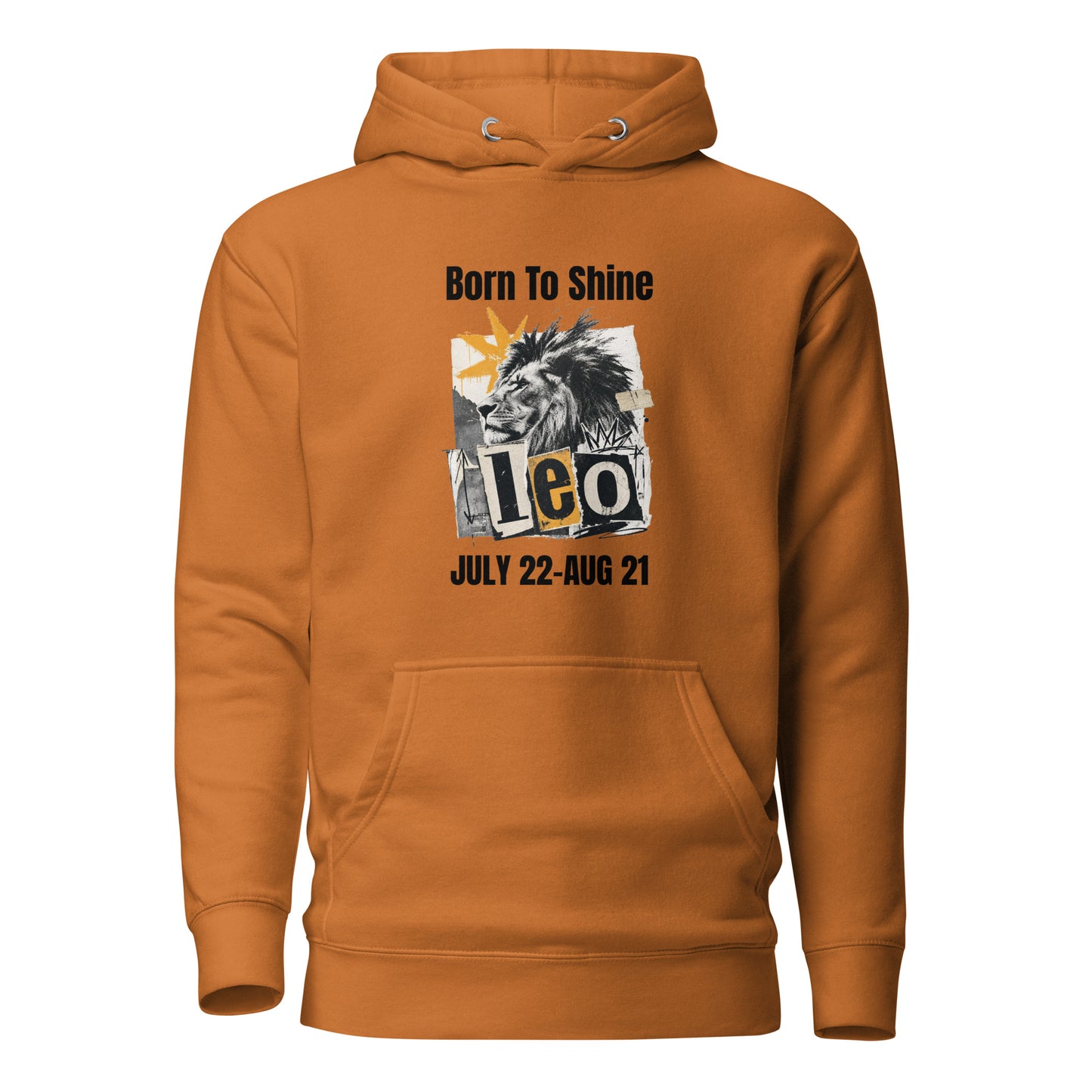 leo born to shine unisex hoodie