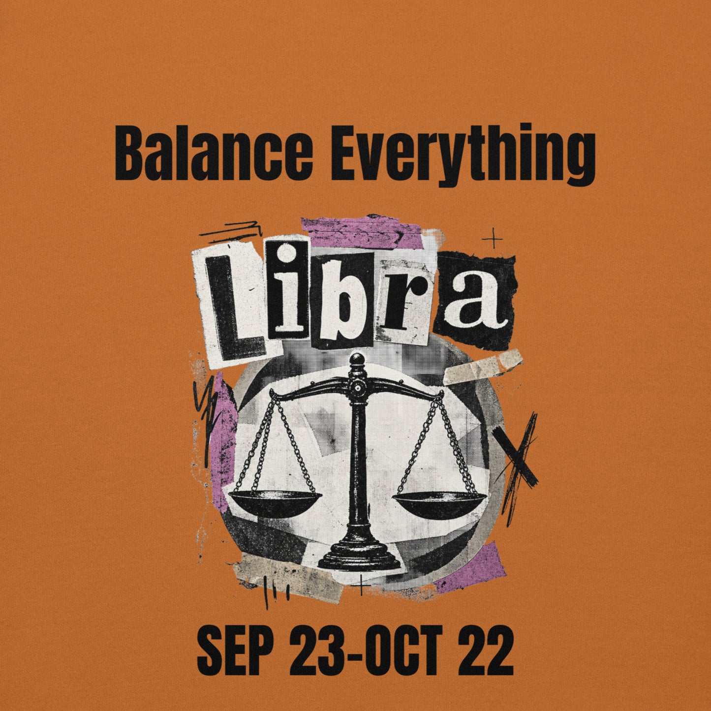 Libra balance everything unisex hoodie