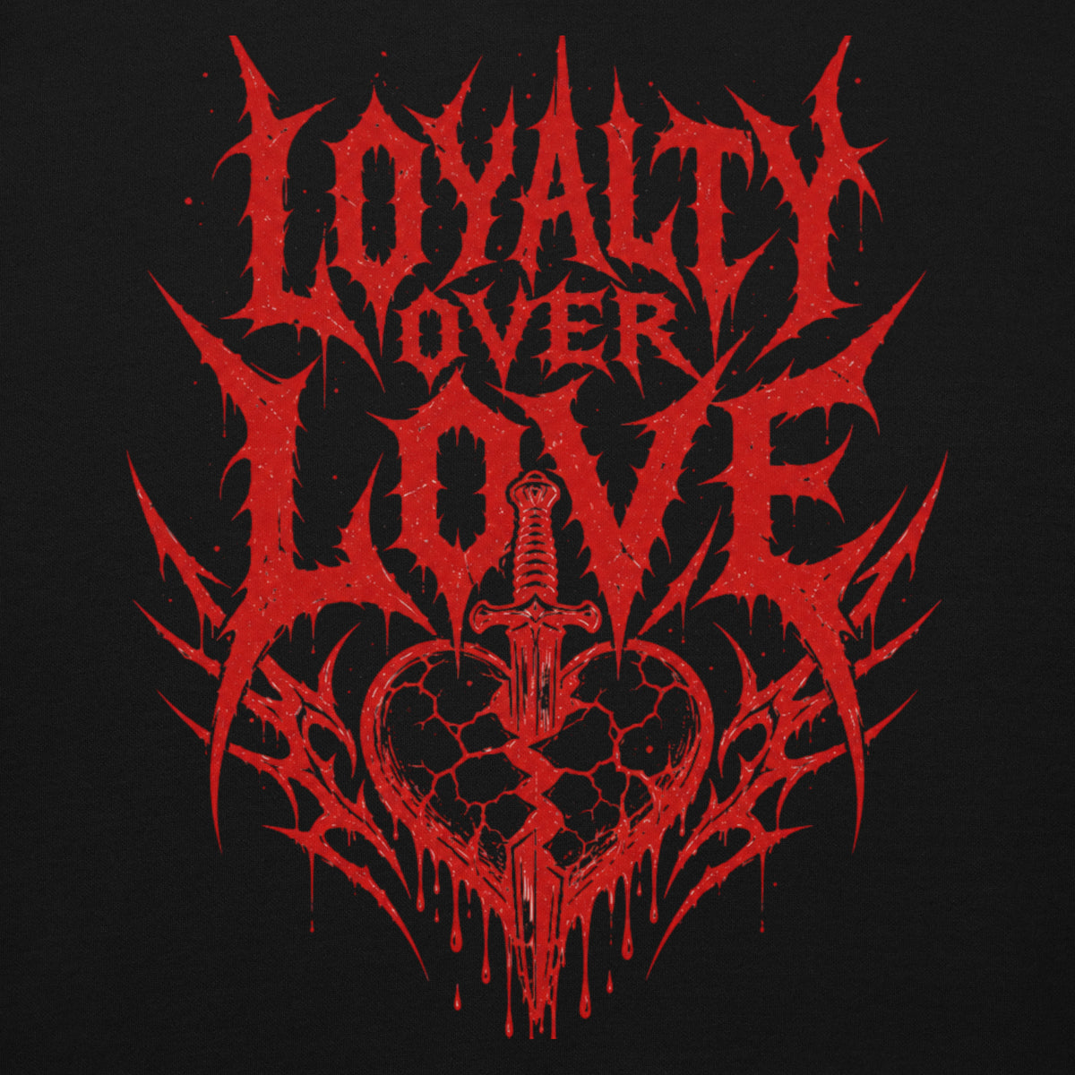 LOYALTY OVER LOVE HOODIE RED EDITION