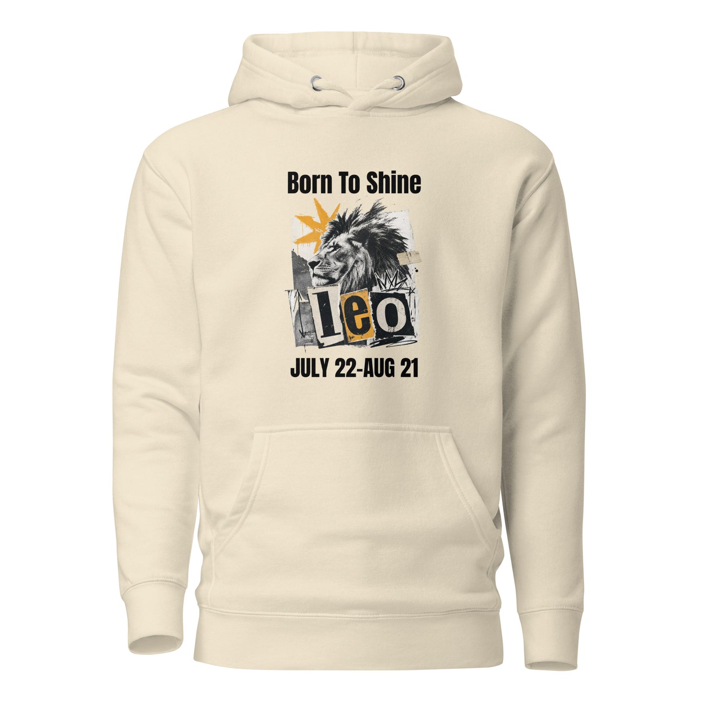 leo born to shine unisex hoodie