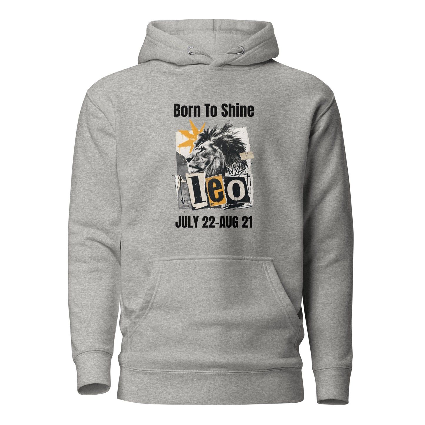 leo born to shine unisex hoodie