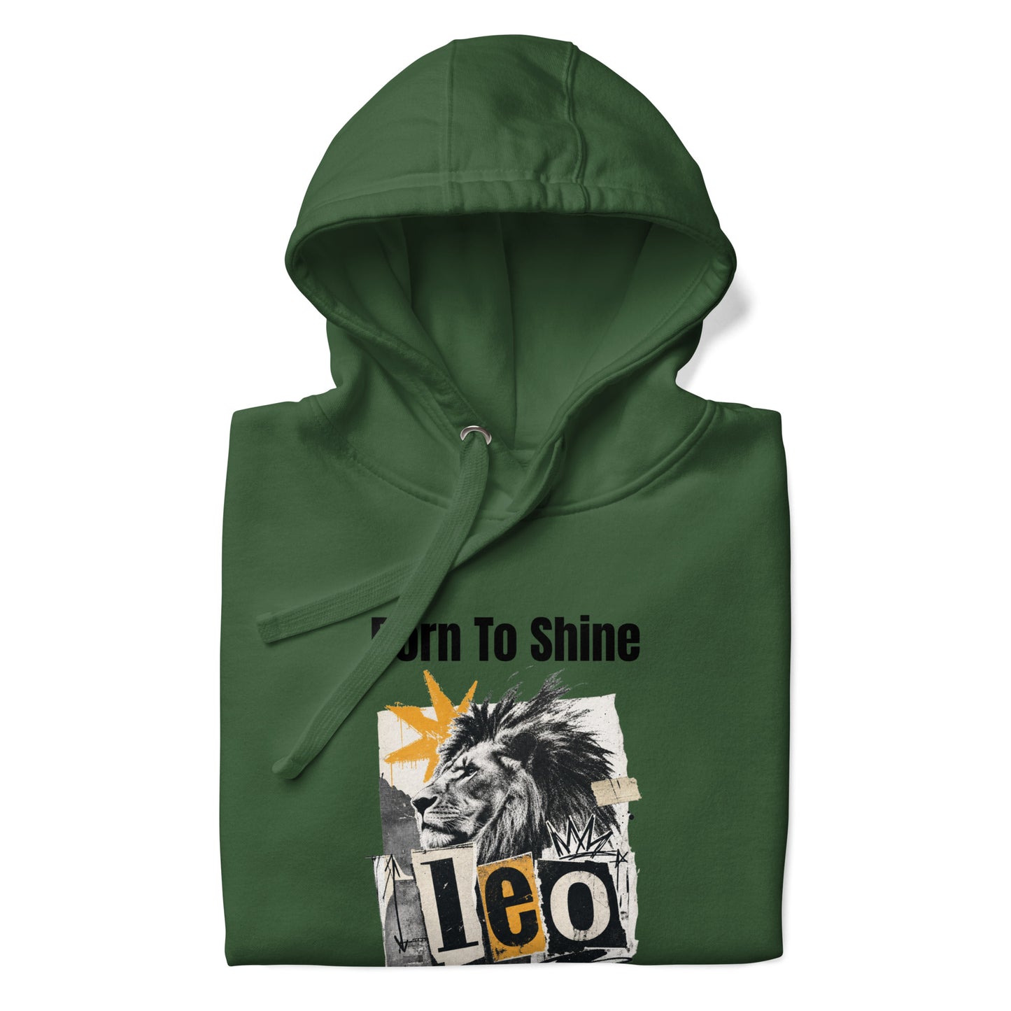 leo born to shine unisex hoodie