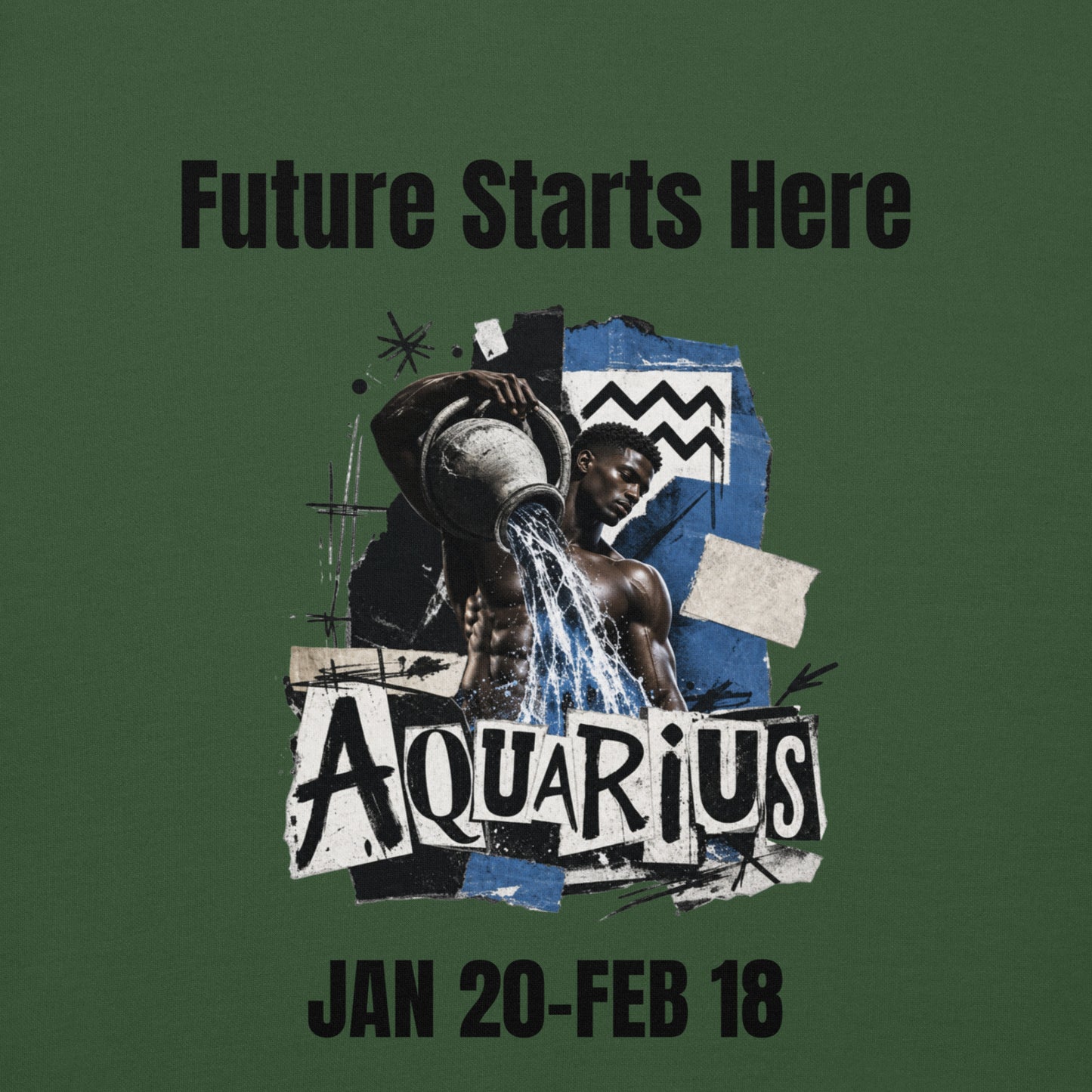 Aquarius Future starts here Unisex Hoodie