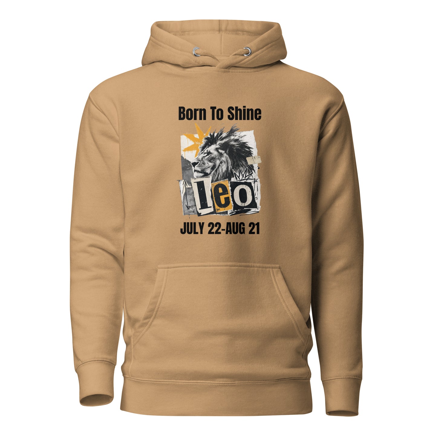 leo born to shine unisex hoodie