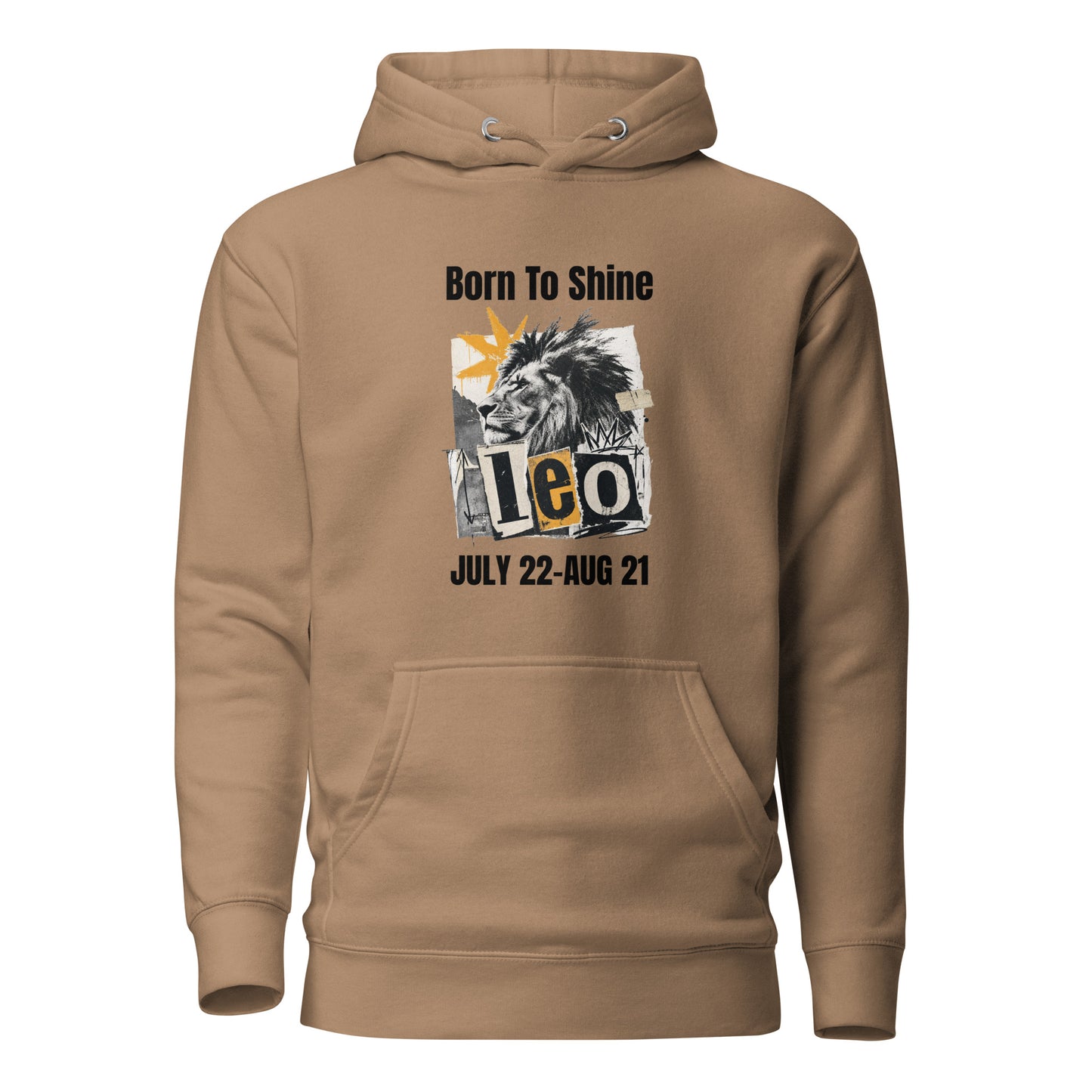 leo born to shine unisex hoodie