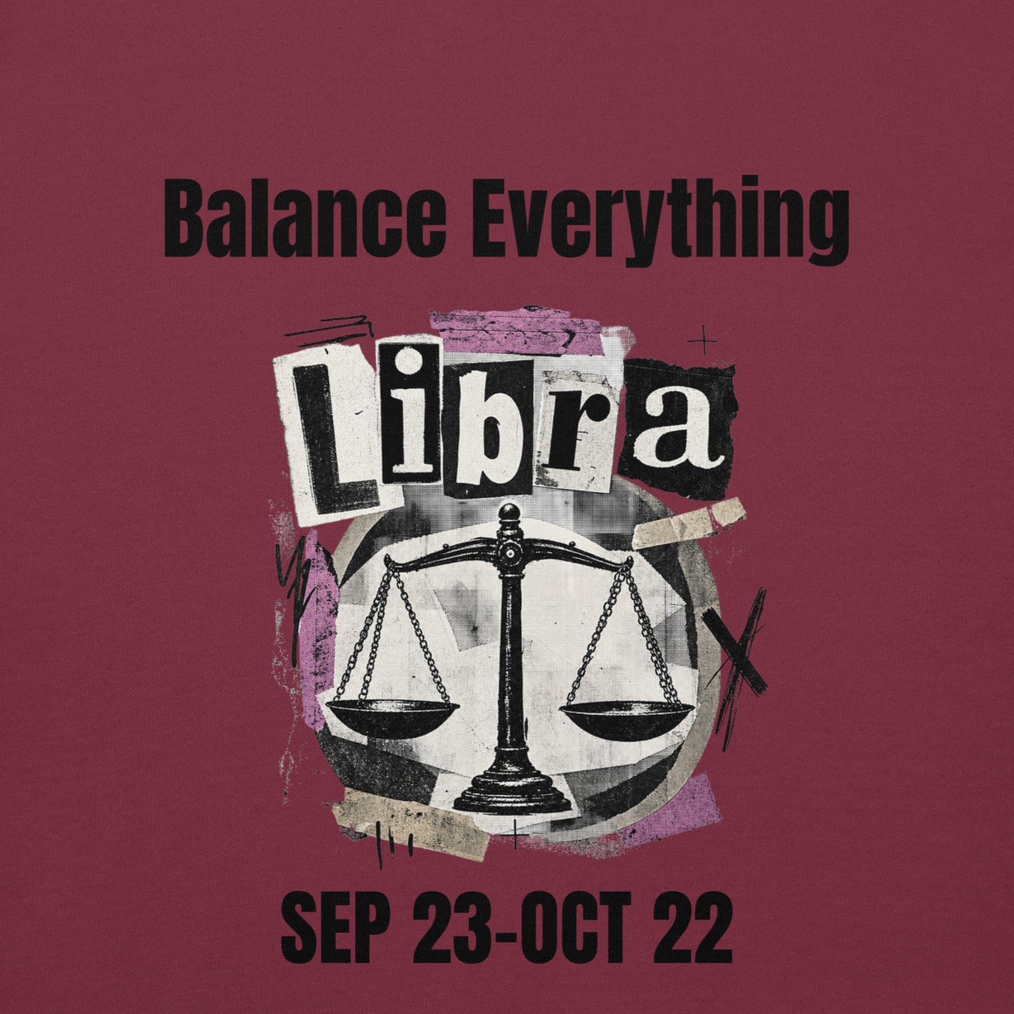 Libra balance everything unisex hoodie