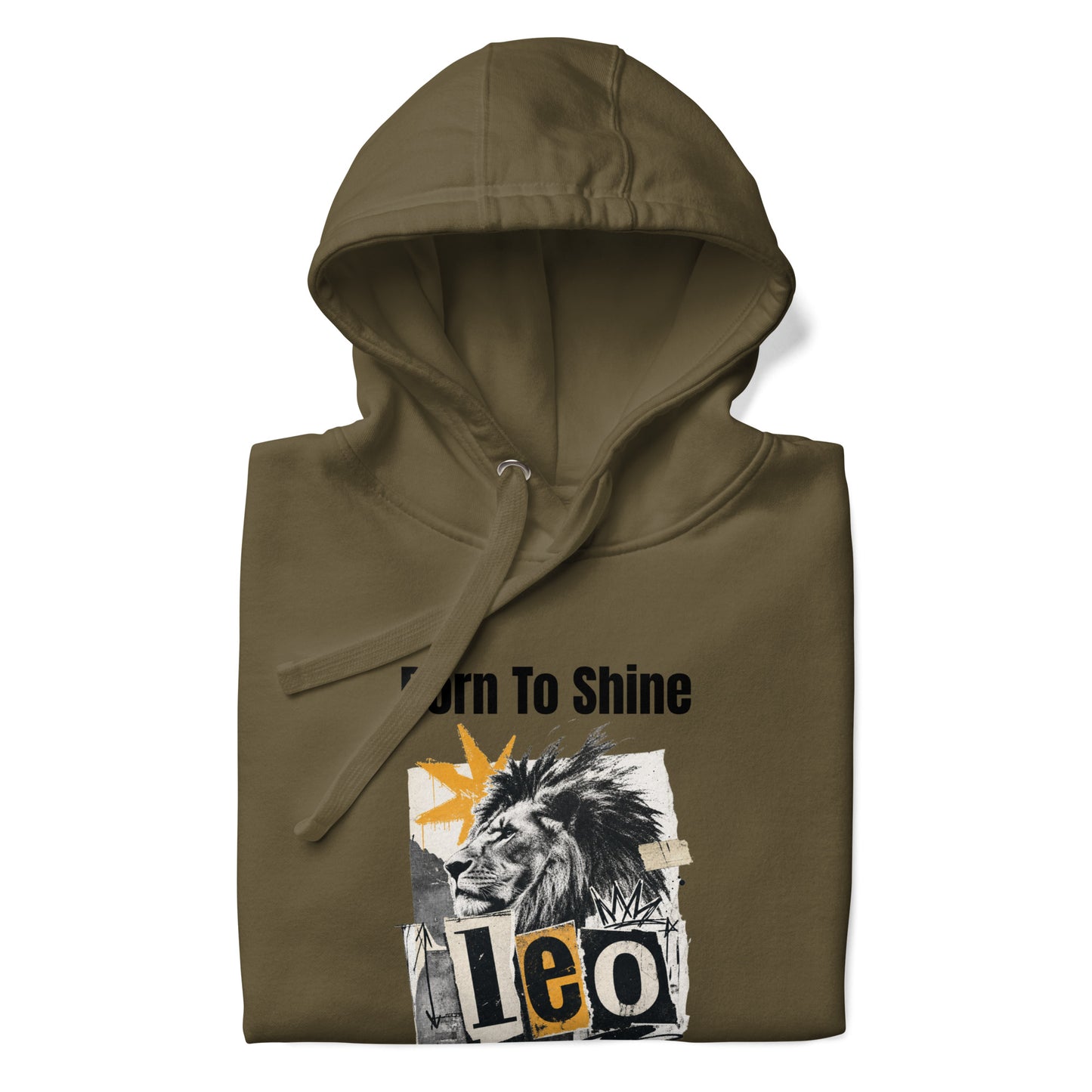 leo born to shine unisex hoodie
