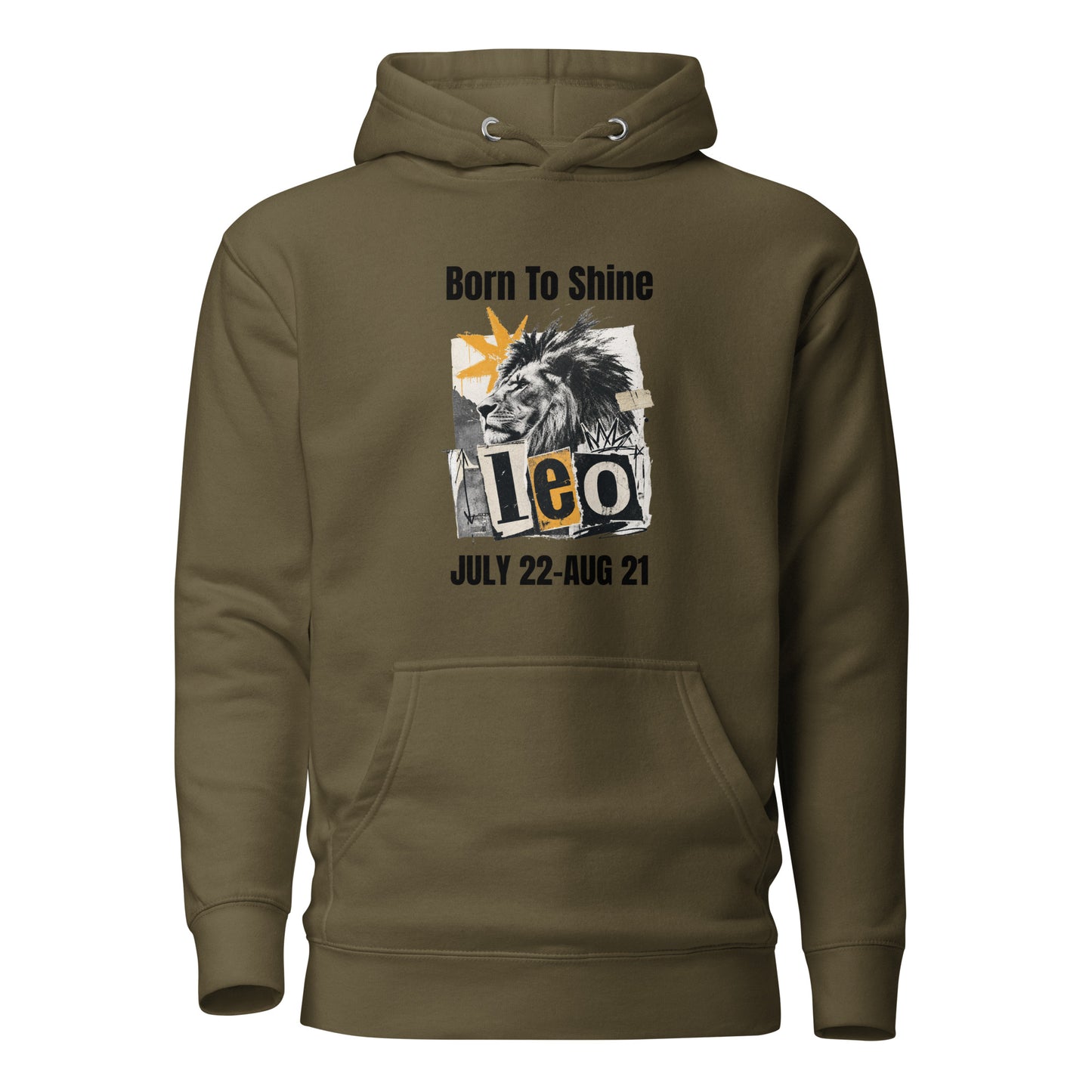 leo born to shine unisex hoodie