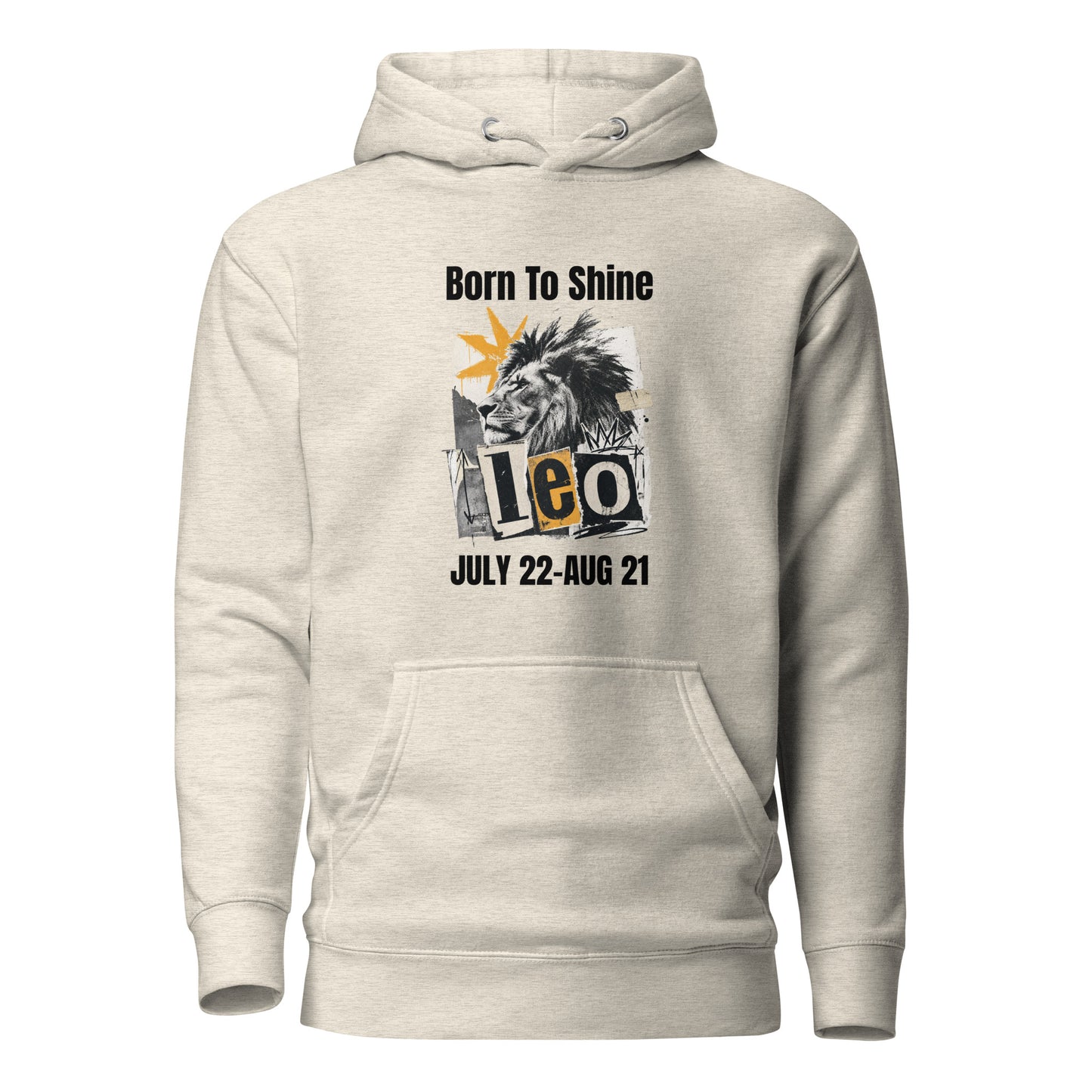 leo born to shine unisex hoodie