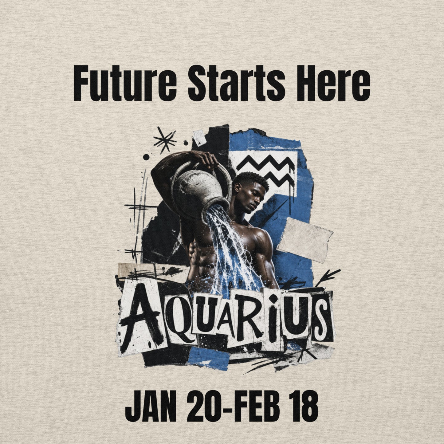 Aquarius Future starts here Unisex Hoodie