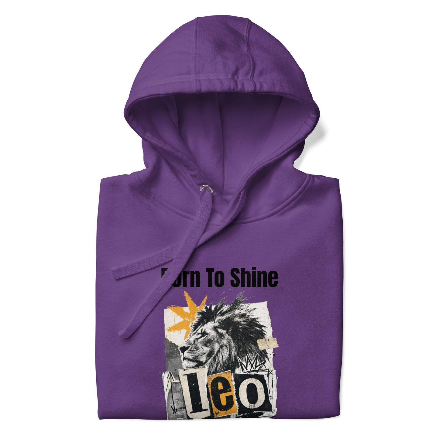 leo born to shine unisex hoodie