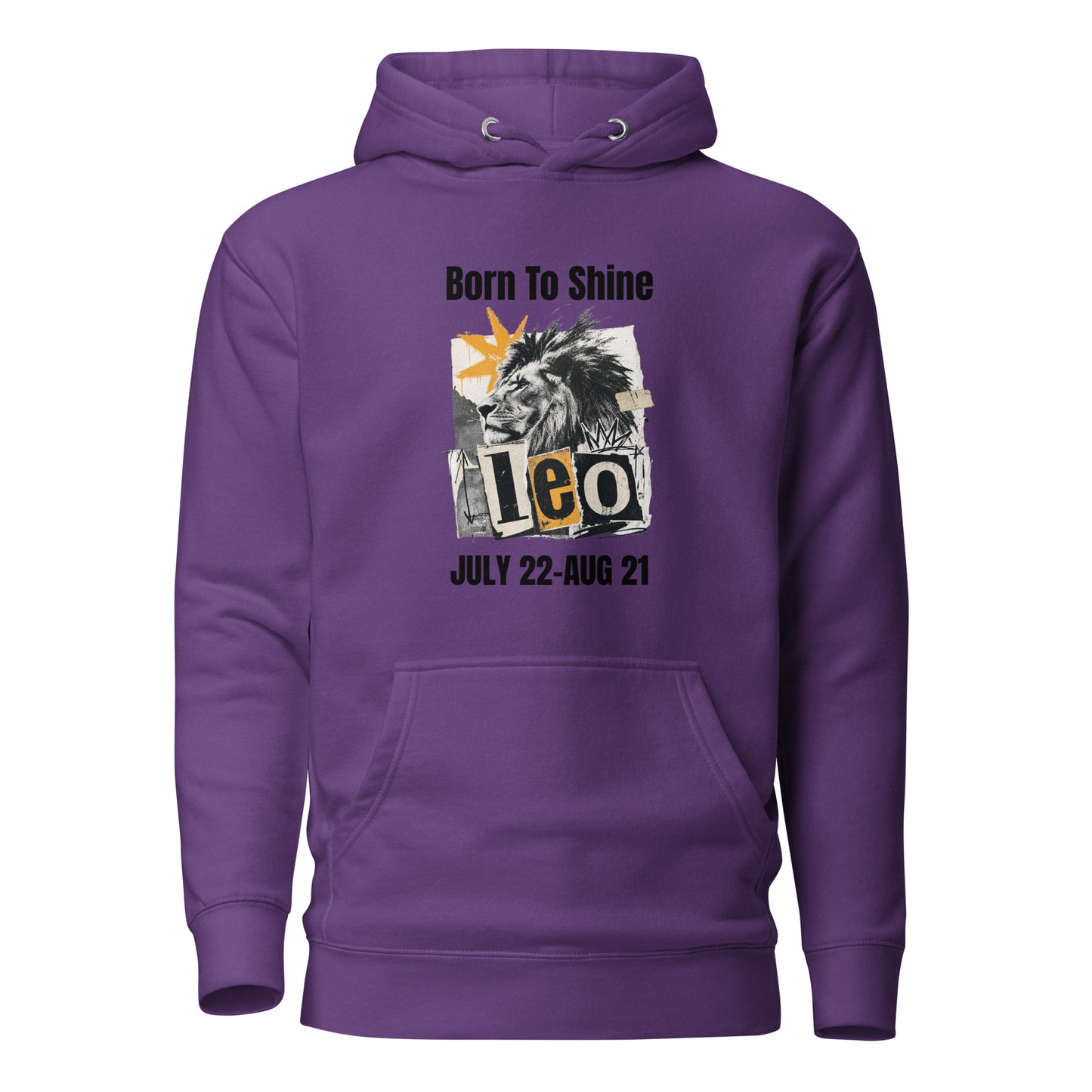 leo born to shine unisex hoodie