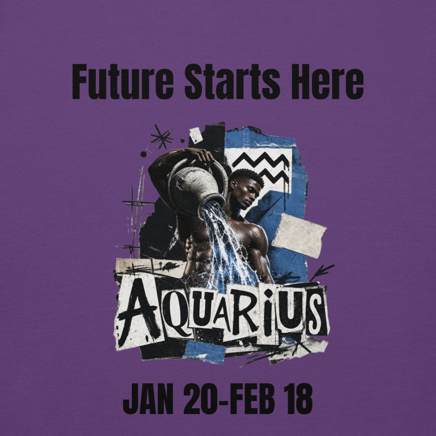 Aquarius Future starts here Unisex Hoodie