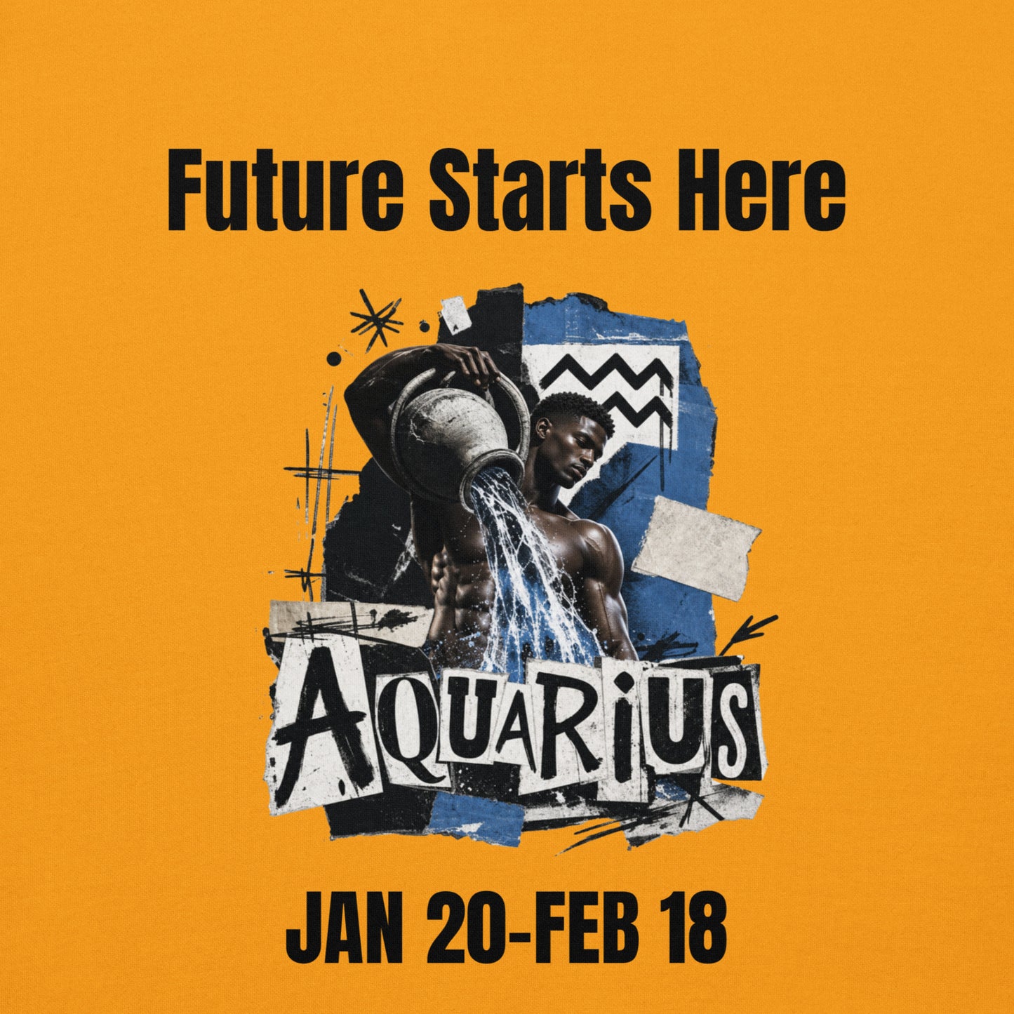 Aquarius Future starts here Unisex Hoodie