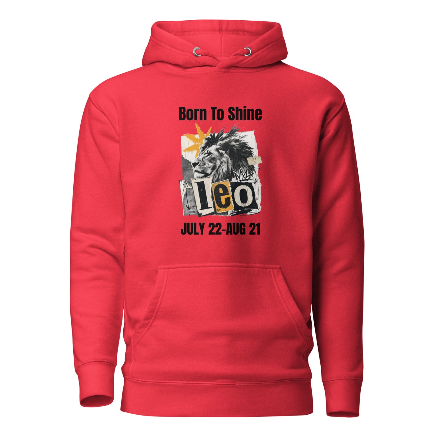 leo born to shine unisex hoodie