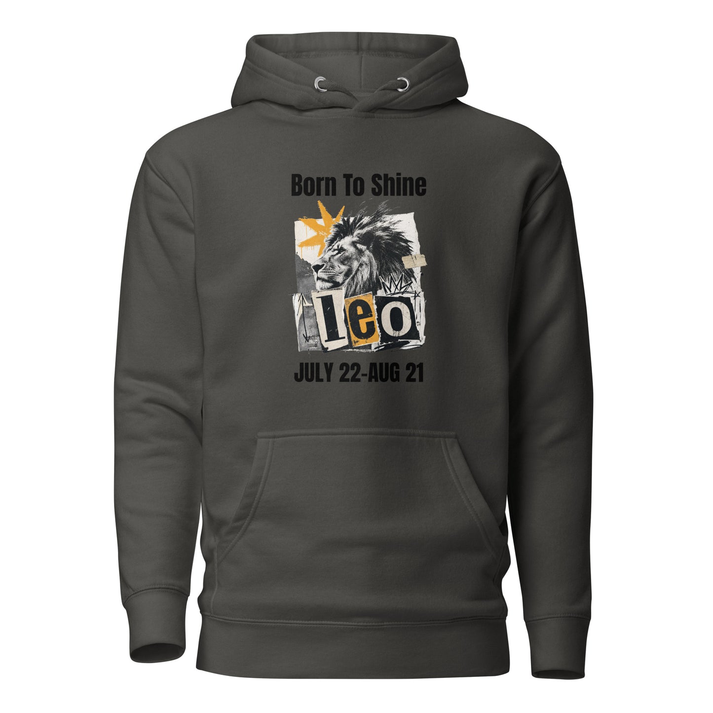 leo born to shine unisex hoodie