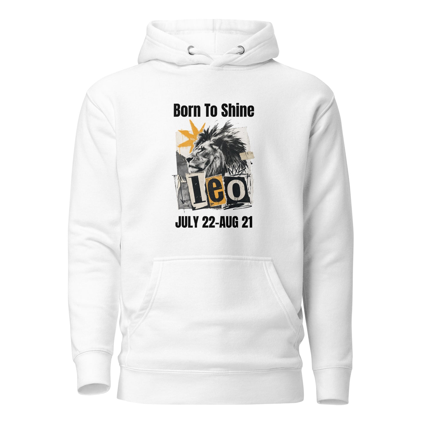 leo born to shine unisex hoodie
