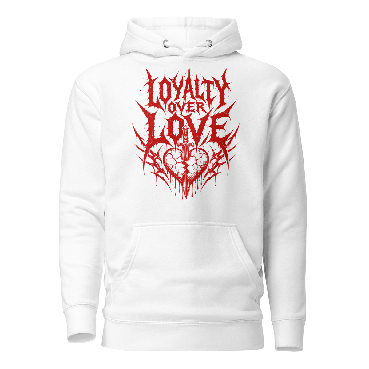 LOYALTY OVER LOVE HOODIE RED EDITION