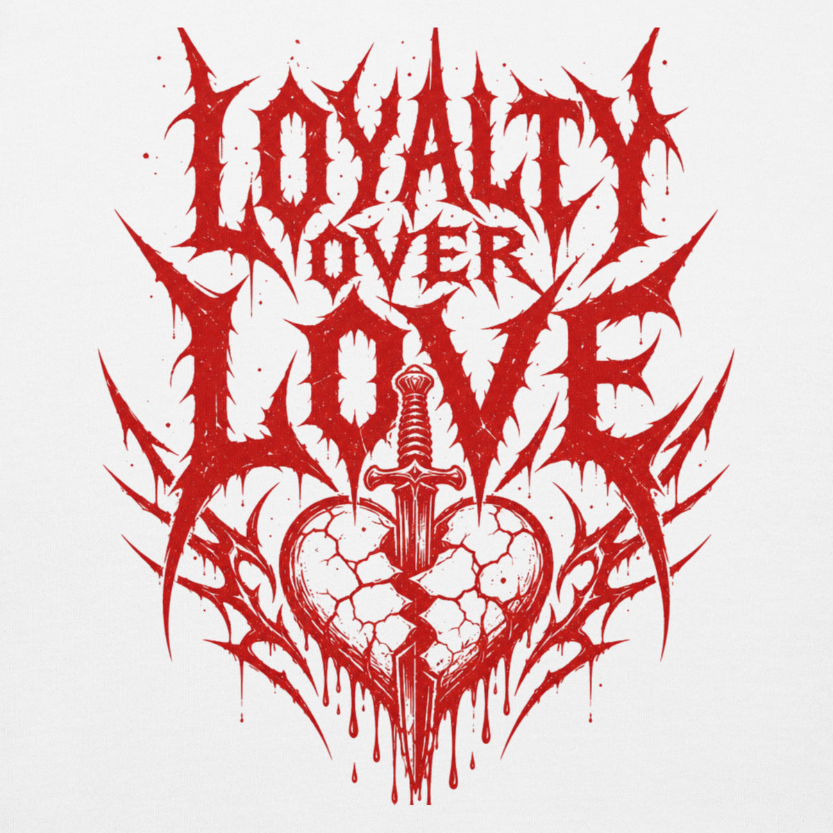 LOYALTY OVER LOVE HOODIE RED EDITION