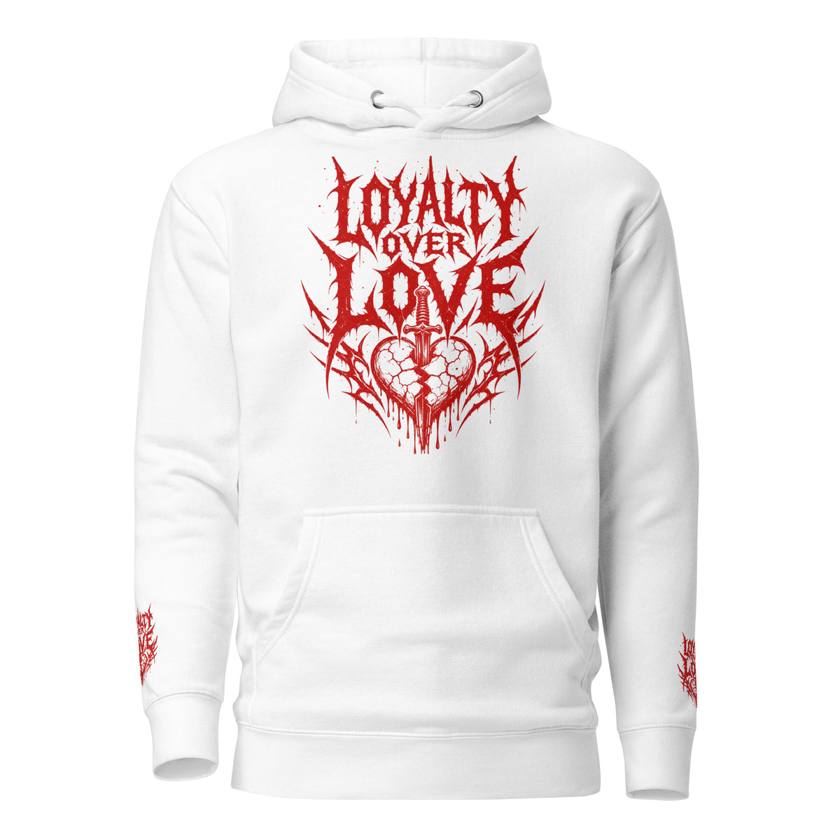 LOYALTY OVER LOVE HOODIE RED EDITION