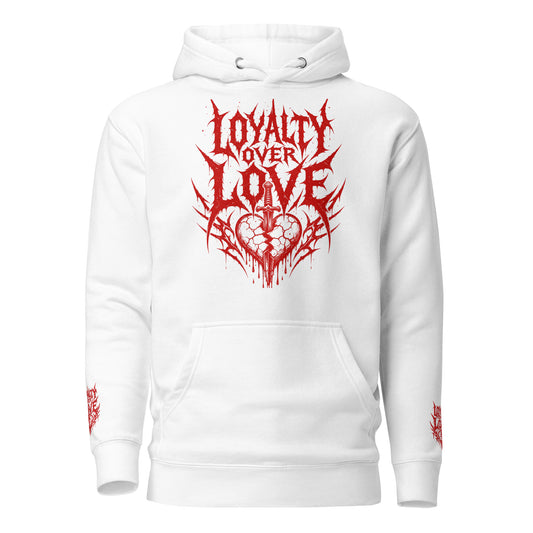 LOYALTY OVER LOVE HOODIE RED EDITION