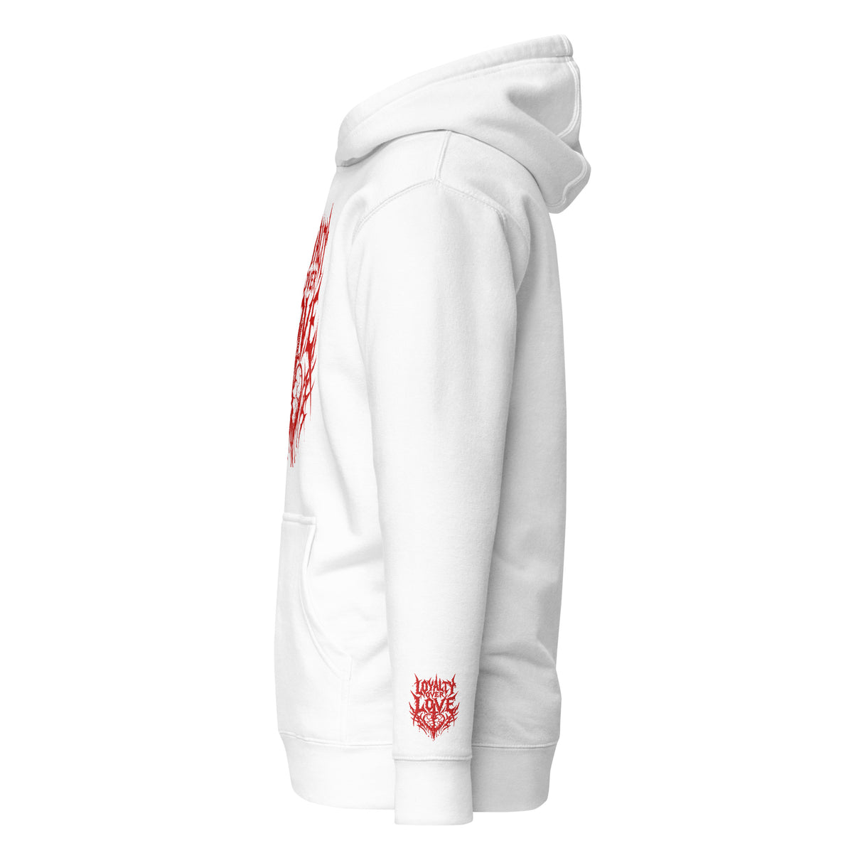 LOYALTY OVER LOVE HOODIE RED EDITION